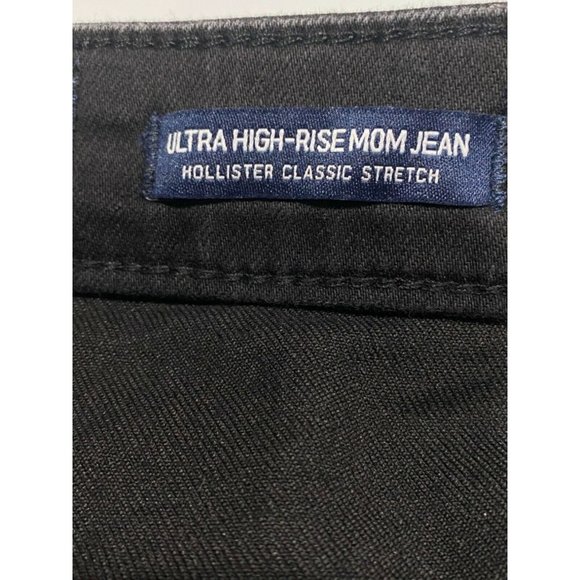 NWT HOLLISTER Gal's Ultra High Rise Mom Jeans 15R/32 Black #63397 - Picture 5 of 6